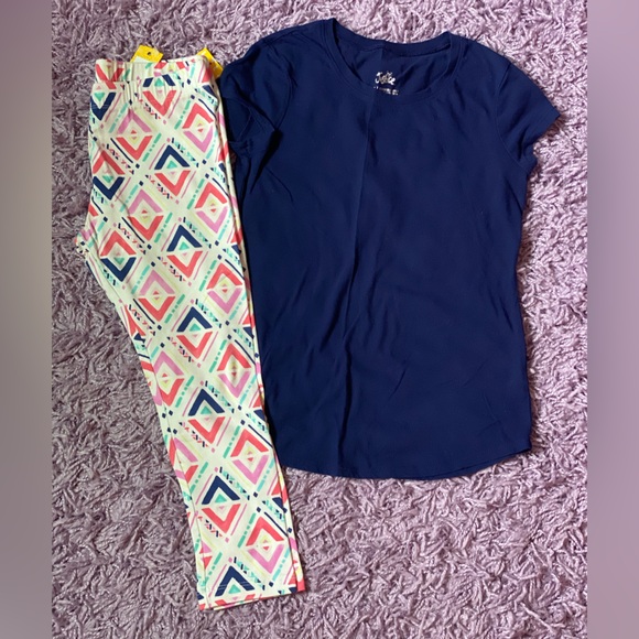 Justice girls Navy blue buttery soft t-shirt size 10 - Picture 1 of 8
